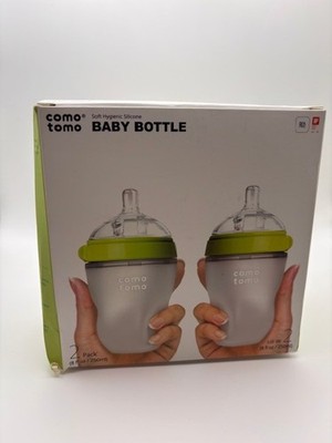 Comotomo Baby Bottle Green 8 oz (2 Count)