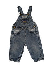 Vintage 1990s OshKosh B'Gosh Vestbak Denim Bib Overalls Infant Baby Size 12M