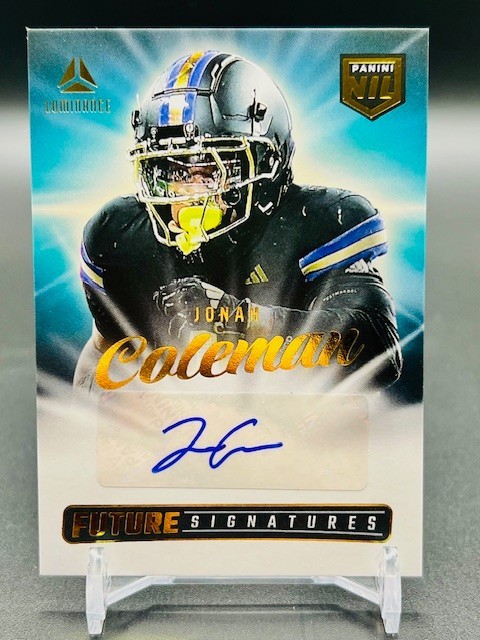 2025 Panini Luminance Jonah Coleman Future Signatures NIL Auto #NIL-JCN Huskies