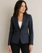 The Limited Collection Size 8 Steel Blue Gray Blazer Jacket