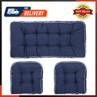 Outdoor 3 Piece Settee Cushion Set, Patio Wicker Cushions 1 Loveseat Cushion