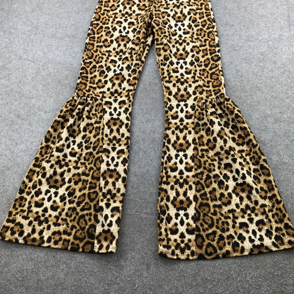Pantalones Park Avenue Vintage Para Mujer Medianos Leopardo Campana Parte Inferior Acampanada Elastizados EE. UU. Foto 2 de 4
