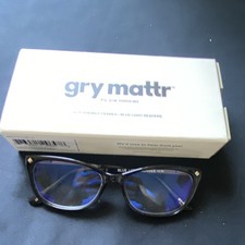 gry mattr Blue Light Readers 2.00 Black Square Plastic Eyeglasses Blue Lens