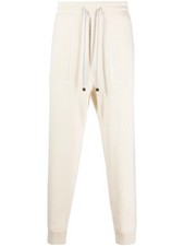 BRUNELLO CUCINELLI MEN'S CREAM RIBBED KNIT DRAWSTRING TROUSERS MSRP 4230
