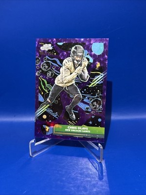 2025 Chris Olave - Topps Cosmic Chrome Purple Crackle Refractor /150 #70 Saints 