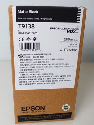 Epson T9138 Matte Black 200ml Cartridge für SureColor SC-P5000 5070 NEU #3 KT