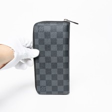 PRE-LOVED Louis Vuitton Damier Graphite Zippy Wallet Vertical N63095 CA4135
