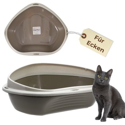 Katzenklo Ecke Eckkatzentoilette Katzenklo mit Rand Katzentoilette Offen  Eckig | eBay.de