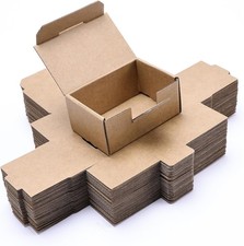 Small Shipping Boxes 3.5x2.2x1.6 Inches, 25-Pack Brown Corrugated Cardboard Boxe