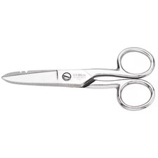 Klein Tools 2100-7 Electrician's Scissors, Nickel Plated
