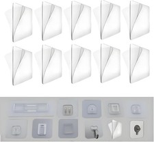 10Pcs Transparent Wall Mounted Replacement Sticky Pads for Kitchen Bathroom