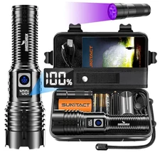 Flashlight 2000 High Lumens Rechargeable - LED Flash Light with LCD... Fast Ship