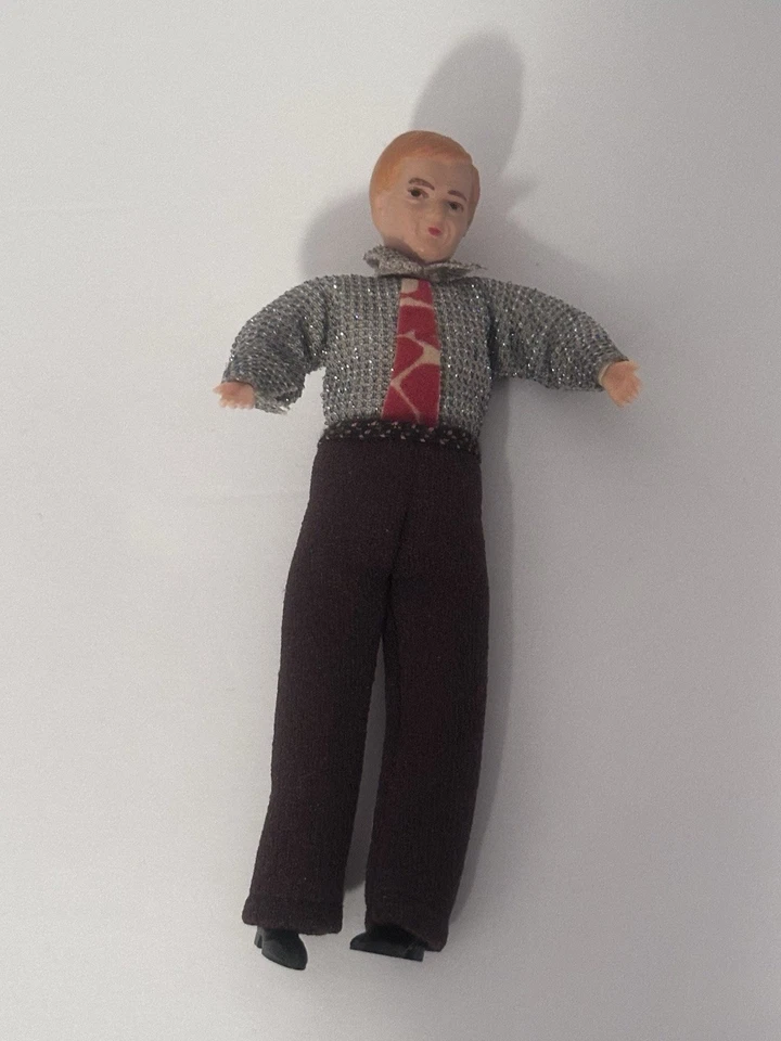 "De colección Shackman & Concord Casa de Muñecas Miniatura Hombres Muñeca Posable Hilo Envuelto 5.5""" Foto 2 de 4