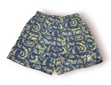 VTG Nike Swoosh Abstract All Over Print Swim Trunks Sz small AOP USA Made 90s