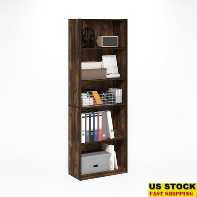 Versatile Open Shelf Bookcase Sturdy Storage Display Organizer Home Office New