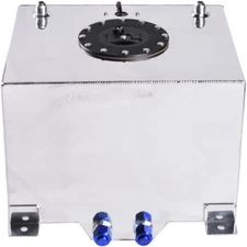 8 Gallon Fuel Cell Aluminum  Gas Tank Polished Racing Street Drift Strip w/Level