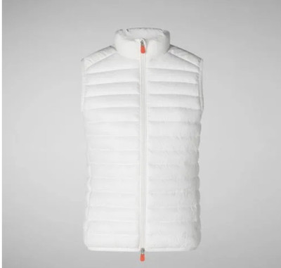 NWT SAVE THE DUCK Charlotte Quilted Puffer Vest White Women s Medium