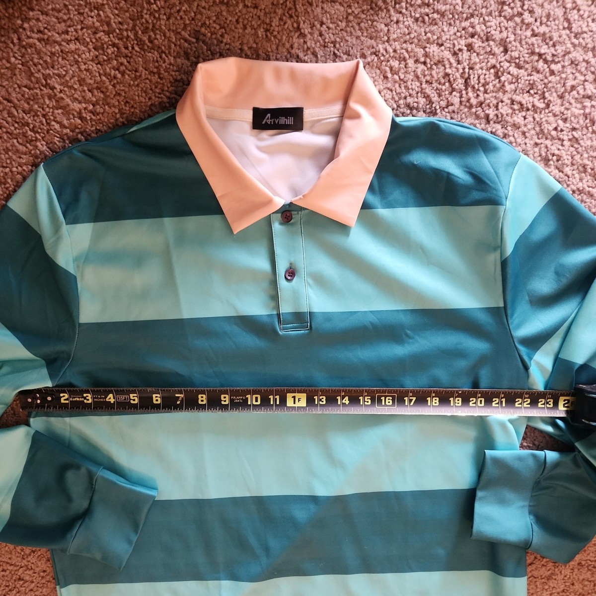 arvilhill Steve Blue's Clues Green Stripe Rugby Shirt Adult Large