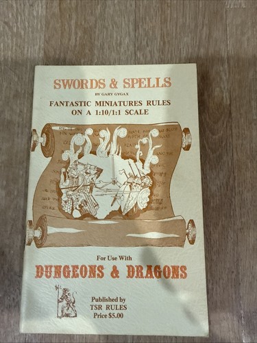 TSR Dungeons & Dragons - Swords & Spells 1ST PRINTING 1976 Amazing  Condition - Picture 1 of 5