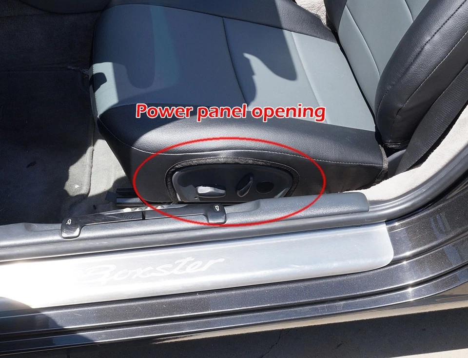 PORSCHE BOXSTER 911 996 986 1997-2004 GREY S.LEATHER CUSTOM FIT SEAT COVERS - Image 3 of 4