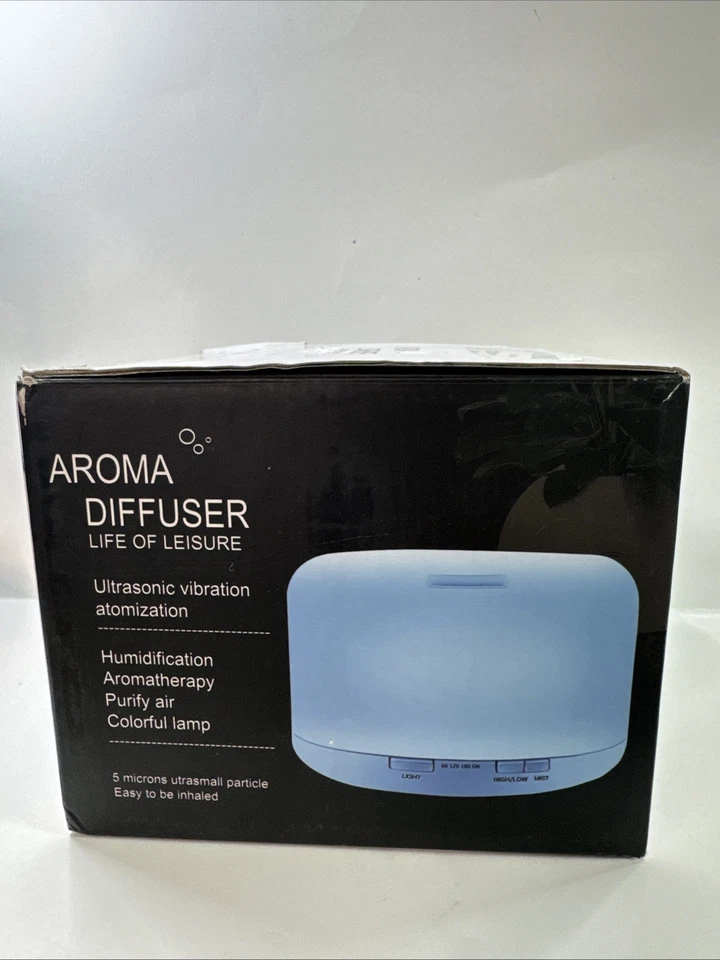 Aroma Diffuser Life of Leisure Ultrasonic Vibration Colorful Lamp- White  - Image 4 of 4