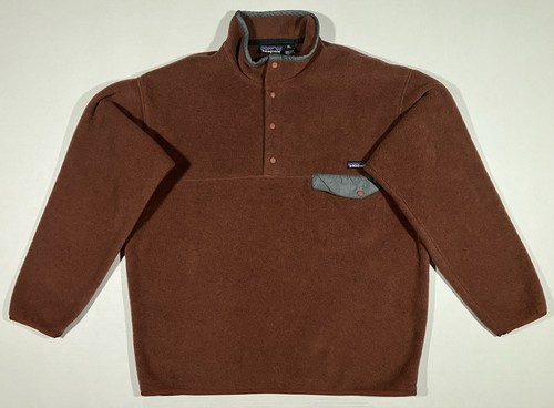 Vintage Patagonia Synchilla Snap-T Pullover Fleece Jacket Mens XL Rust Red 90s