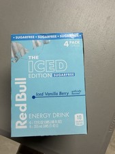 New Red Bull THE ICED EDITION Vanilla Berry SUGARFREE Energy Cans (4-Pack)