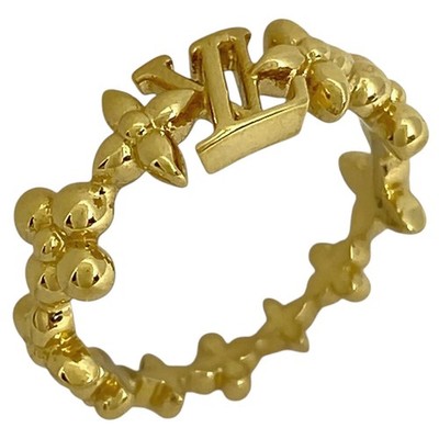 LOUIS VUITTON リング　ベビールイ　フラワー　モノグラム　ゴールド Louis Vuitton Ring Baby Louis Monogram Flower LV Logo Ring Ring