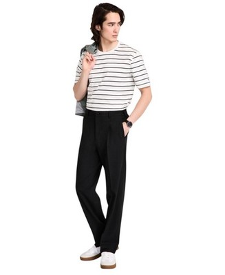 Tommy Hilfiger Mens Relaxed fit Dress Pants 36 / 32 Dark Grey Solid Stretch