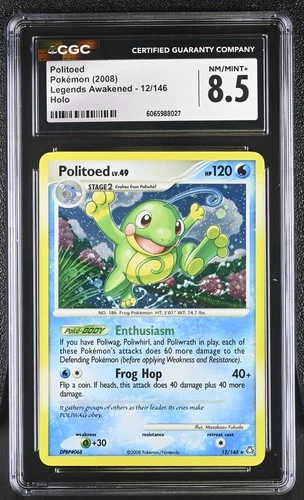 CGC 8.5 Politoed 12/146 Holo Legends Awakened Pokémon Card