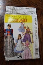 McCall's MP393 Costumes UNCUT Pattern Size S/M/L/XL Misses Children's Girls