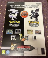 Nintendo Pokemon Black & White Store Promo Poster Nintendo DS Rare