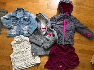Jacken Paket Winterjacke Weste für Herbst Winter Mädchen Disney Gr 110/116