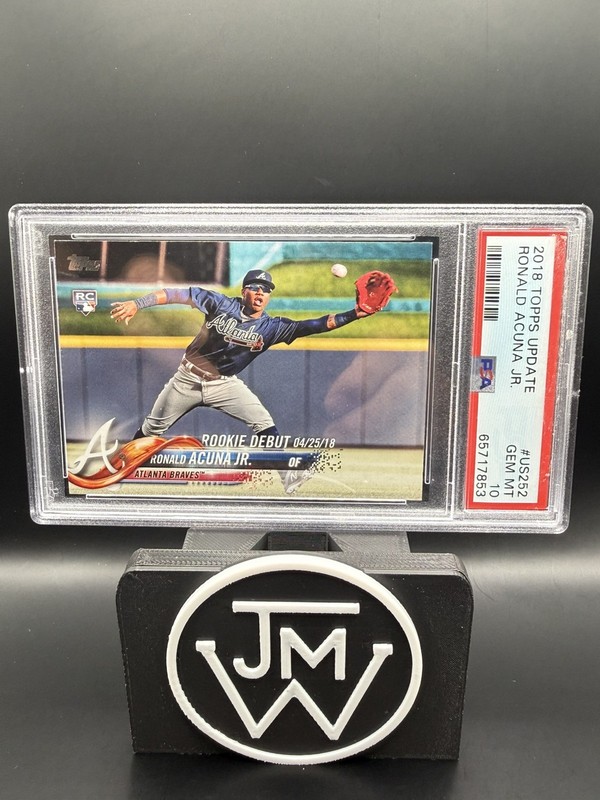 2018 TOPPS UPDATE #US252 RONALD ACUNA JR. ROOKIE RC PSA 10