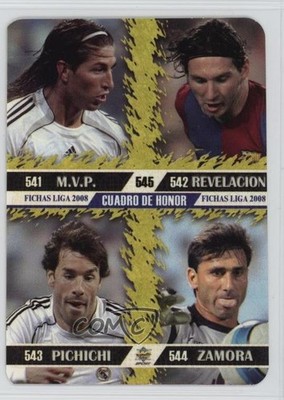 2007-08 Mundicromo Las Fichas de la Liga 2008 Lionel Messi Sergio Ramos #545 c4m