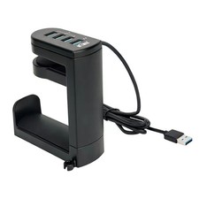 360  Rotating Anti-Slip 4 Extra USB 2.0 3.0 Port Headphone Stand Holder Hook A