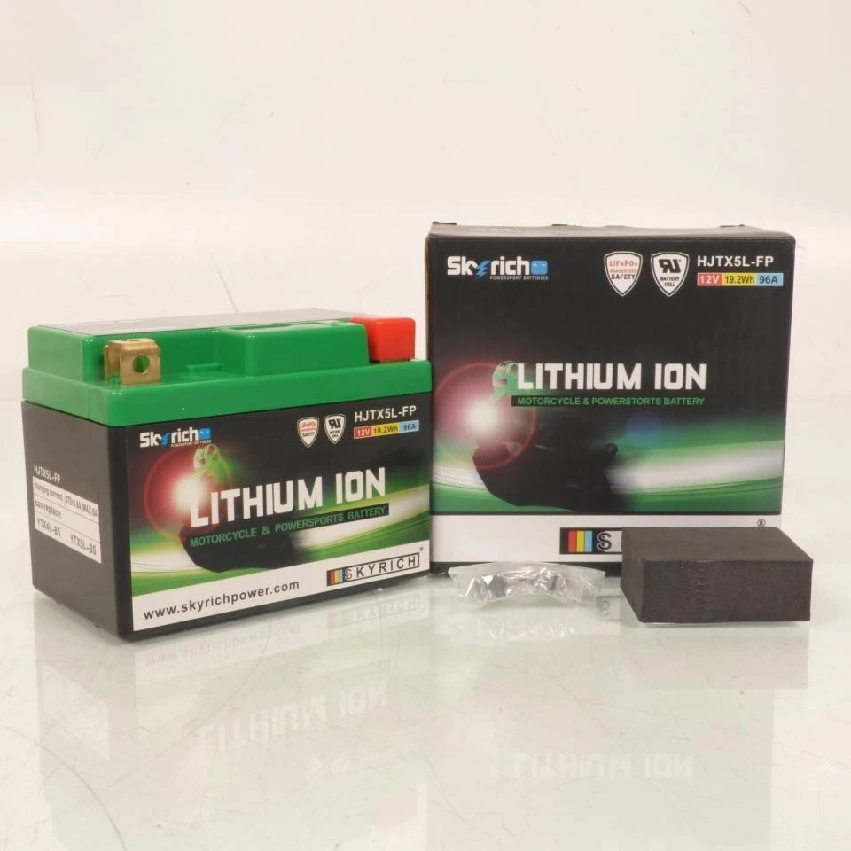 Batterie Lithium Skyrich pour Moto Honda 125 Nsr R 1994 à 2002 YTX5L-BS - Photo 1/2