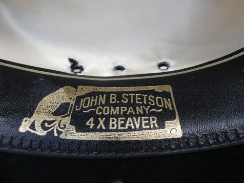 Vintage Black 4X Beaver Stetson, Sz. 7 1/8 L.O. Excellent Condition - Picture 6 of 13
