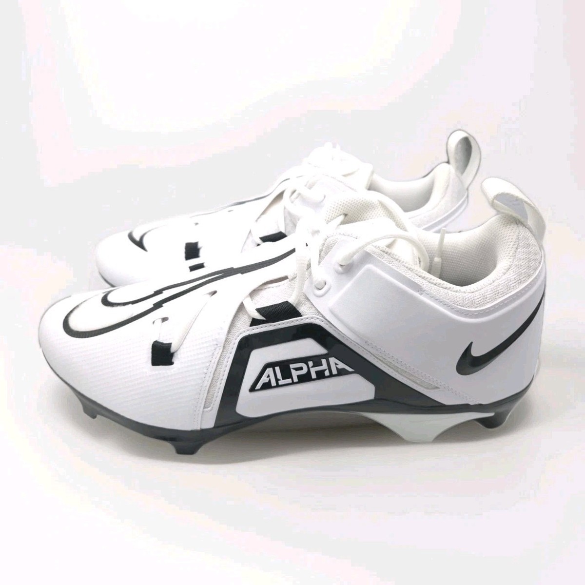 Nike Alpha Menace Pro 3 Low WIDE Cleats White/Black FJ6843 