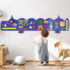 Crocodile Montessori Busy Board - Sensory Wall Panel for Kids, Felt Activity