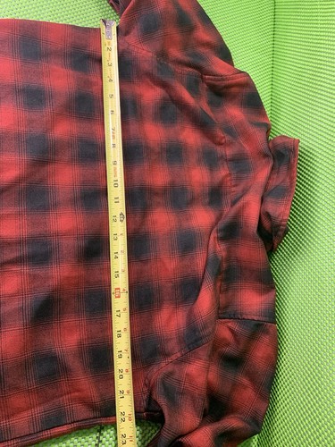 DIXXON FLANNEL COMPANY Camicia THE WATTs Uomo TAGLIA MEDIA Plaid Colore Rosso e Nero - Foto 16 di 19