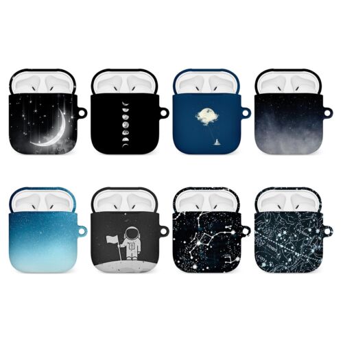 CASE FOR AIRPODS 1 2 3 PRO COVER HARD SHELL MOON STARS ZODIAC - Picture 1 of 26