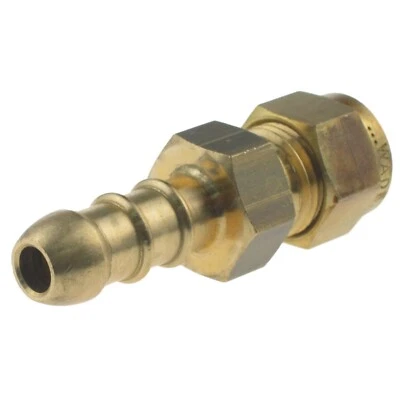 FULHAM GAS NOZZLE 1/4" COMPRESSION COPPER PIPE FITTING TO 10mm / 8mm ORANGE HOSE