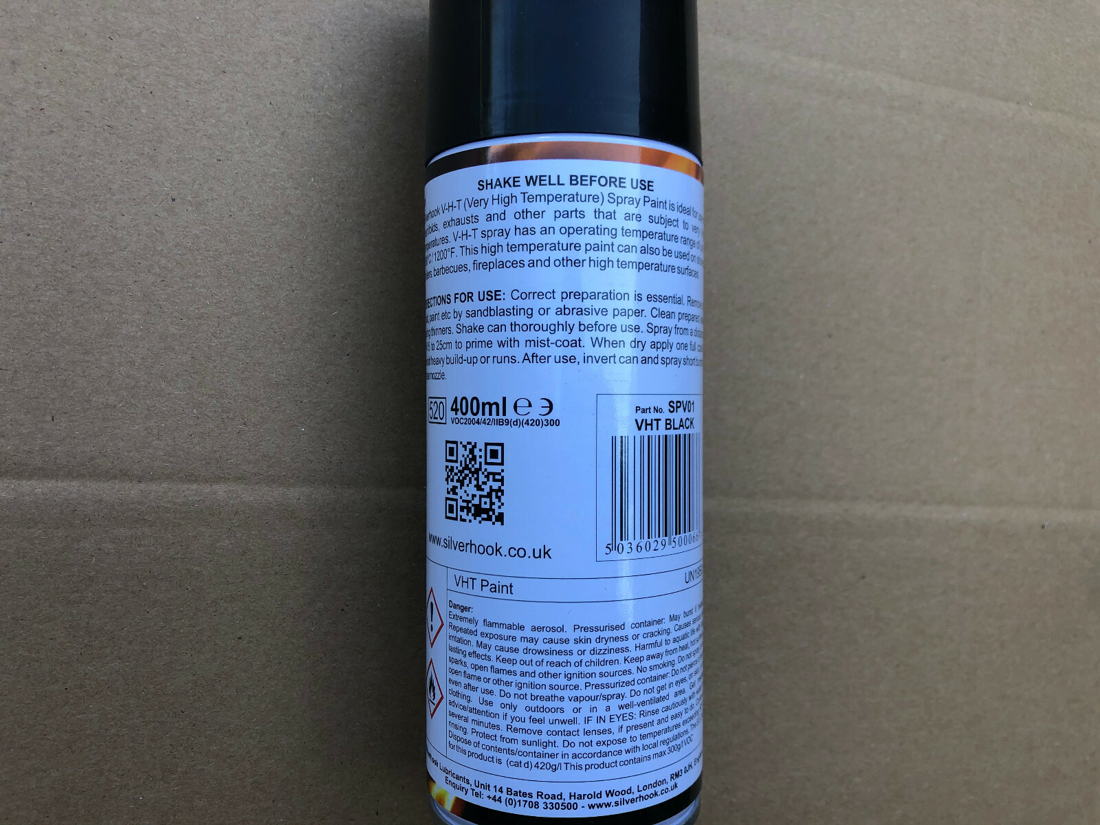 400ML Can VHT Very High Temperature Satin Black Spray Paint BBQ