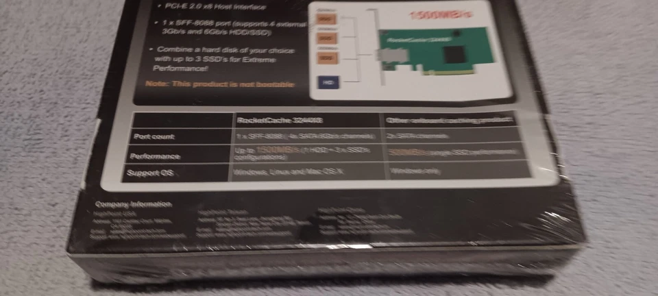 HighPoint RocketCache 3244X8 PCIe 2.0 x8 SATA SAS SSD-RAIDController Card - Image 4 of 4