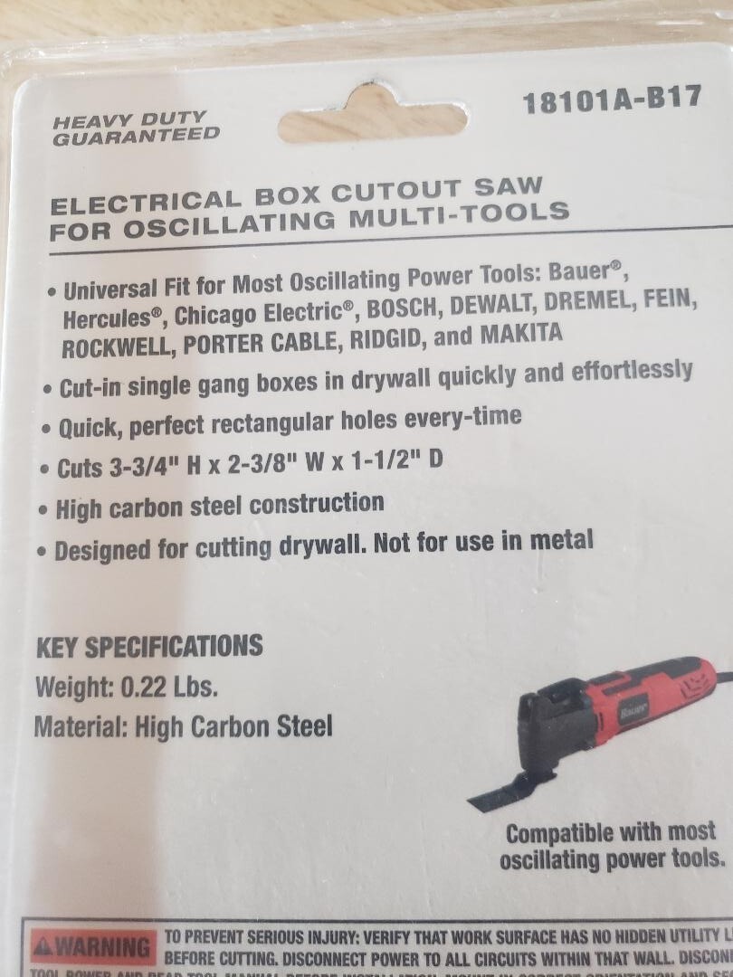 Oscillating Electrical Box Cutout Saw 