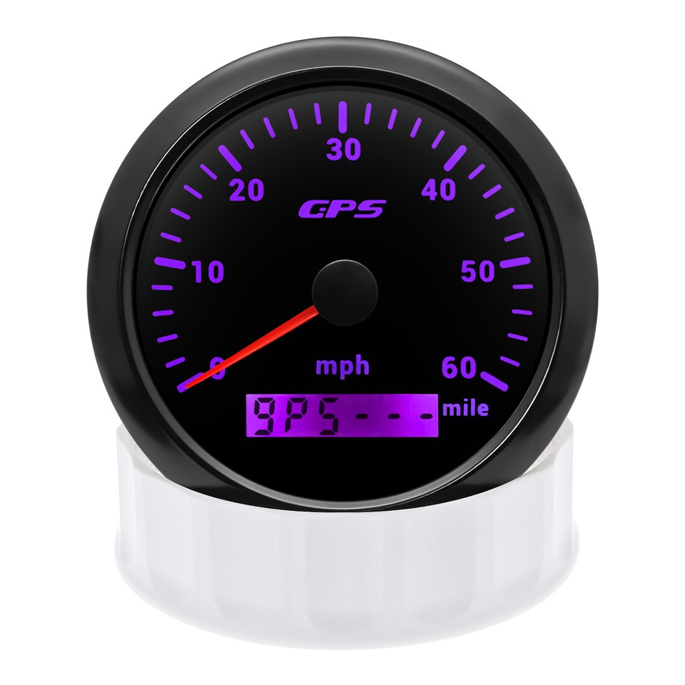 85mm GPS Speedometer 0-60MPH Odometer Gauge Waterproof For Car Marine ...