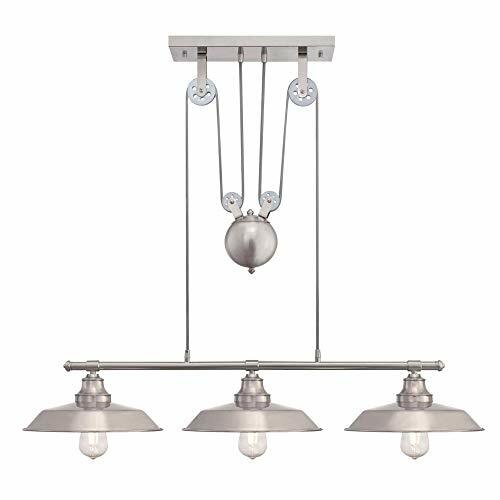 Hill Three-light Island Pulley Pendant Light,bn Finish