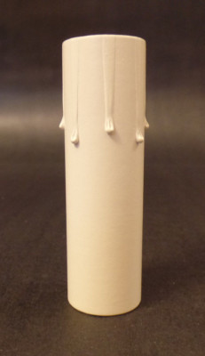 3'' Ivory Paper Board Candle Cover w/ Drips Chandelier Lamp Socket, Candelabra 