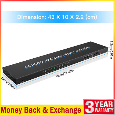 NK-H44 4K HDMI 4X4 Video Wall Controller 16-Channel HDMI with Remote Control